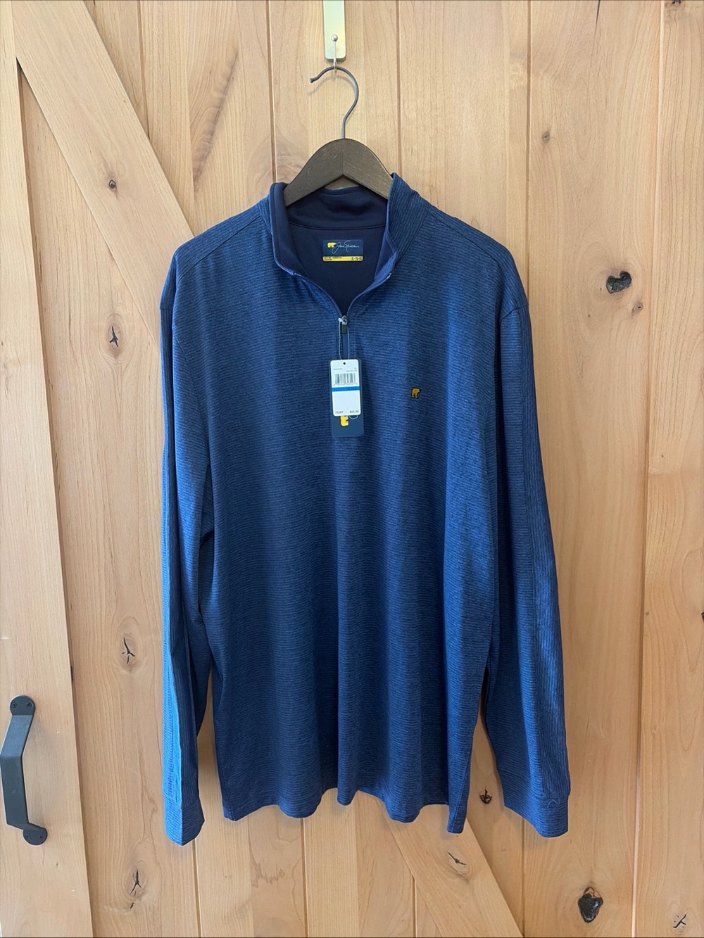 Jack Nicklaus Golden Bear Performance 1/4 Zip Pullover Men's XL Blue NWT Golf